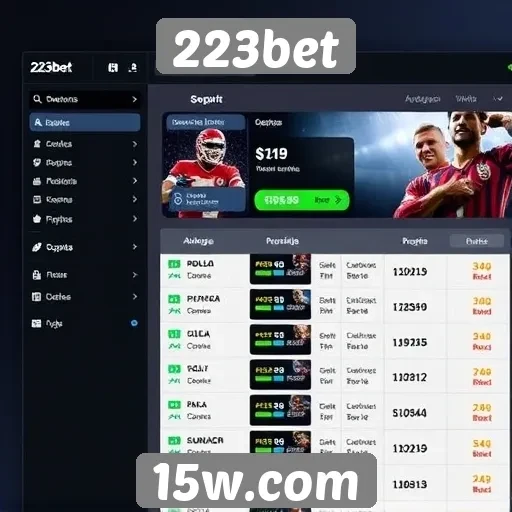 Análise da interface do usuário no site 223bet